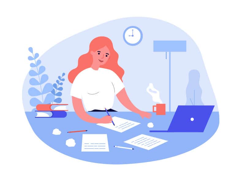 社内報を作る女性