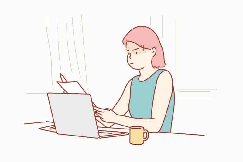 仕事の進め方に困る女性